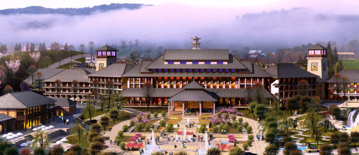 度假酒店溫泉規(guī)劃效果圖