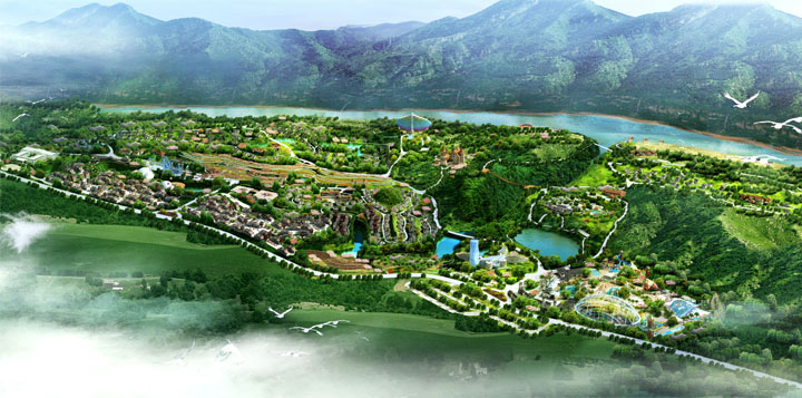 大峽谷溫泉規(guī)劃鳥(niǎo)瞰圖