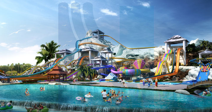 ?；◢u水上樂園雪山滑道區(qū)效果圖