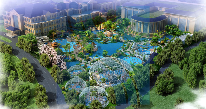 啟東海上威尼斯溫泉中心溫規(guī)劃效果圖