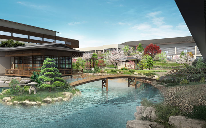 天津恒大世博中心庭院溫泉規(guī)劃設(shè)計(jì)效果圖